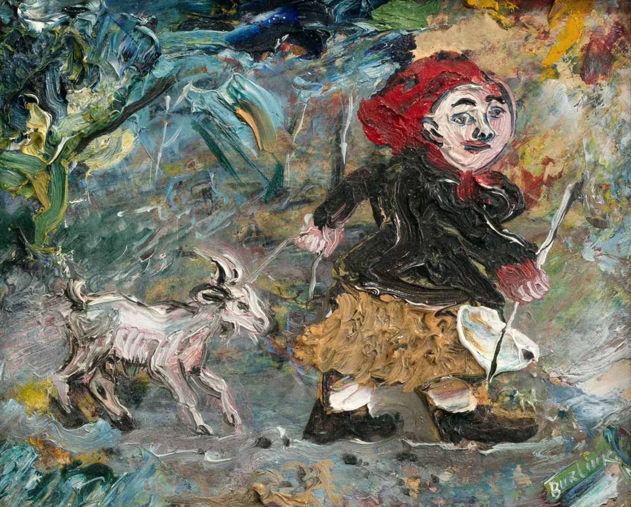 Давид Бурлюк «Маруся з козою», 1950-ті&nbsp;